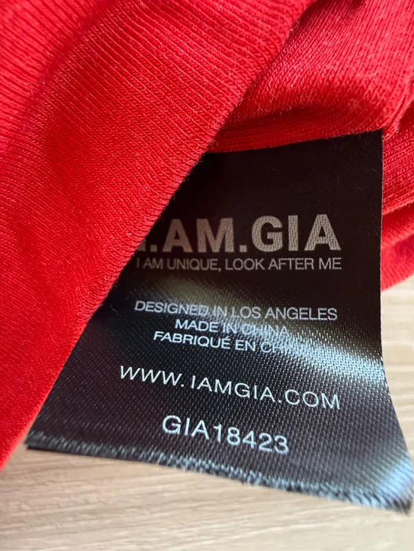 I AM GIA Blare Zip Up Boob Tube Top Red Medium NWT IN PACKAGE - Image 14