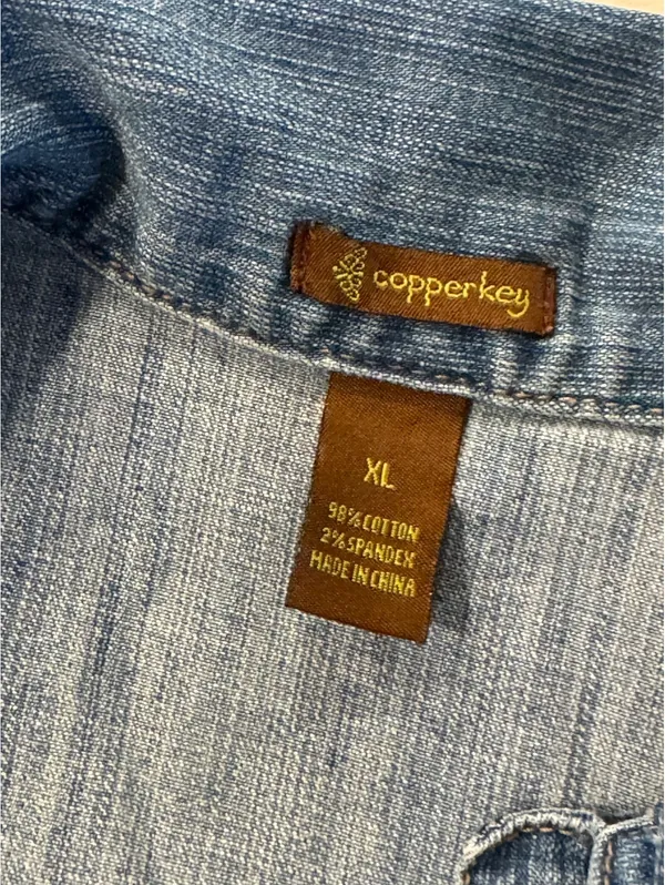 Copper Key Women’s Denim Button-Up Vest Size XL - Image 4