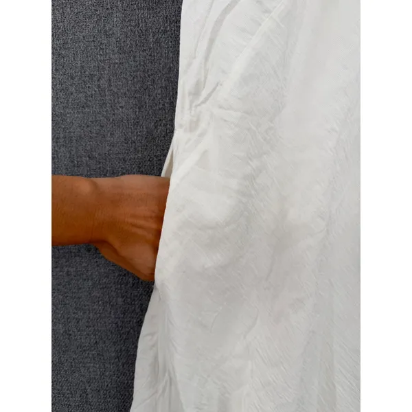 Seven Wonders Revolve Aidana Maxi Dress White Sz Large Beach Minimalist Pockets - Image 9