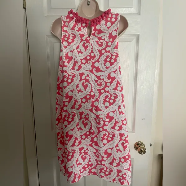 Boden Pink‎ and White Swirl Mini Dress - Image 4