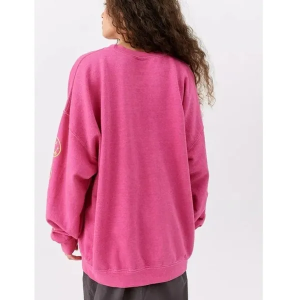 Urban Outfitters X Nirvana Oversized Sweatshirt‎ Spiral Smile Face Pink Crewneck - Image 5