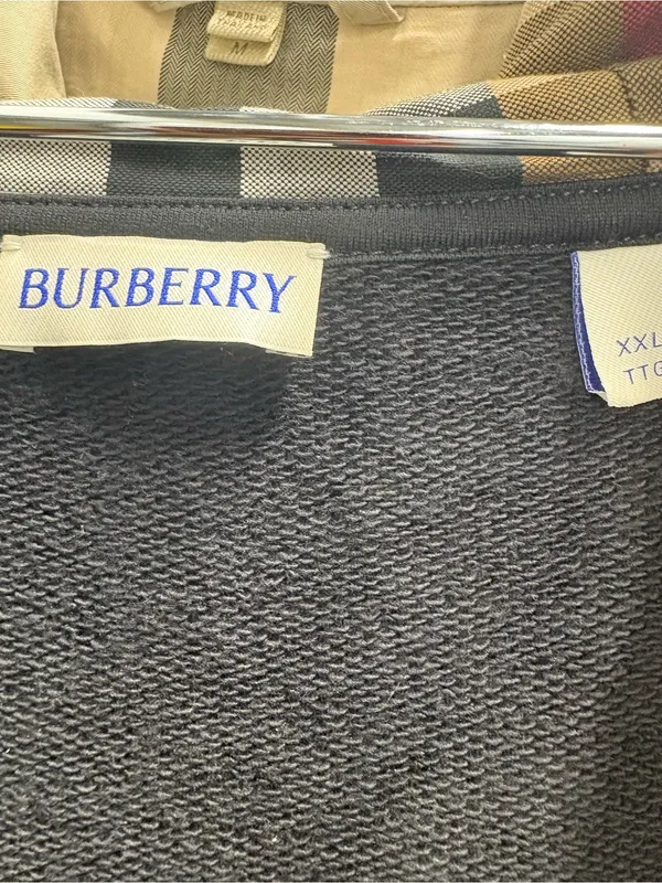 Burberry Black Hooded Zip Jacket with Signature Plaid Lining‎ - Image 3