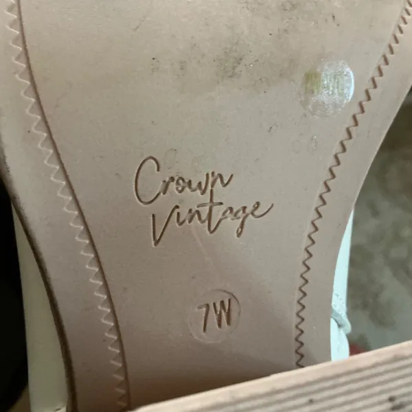 Crown Vintage Sila Embroidered Western Boots in White Sz 7 EUC - Image 15