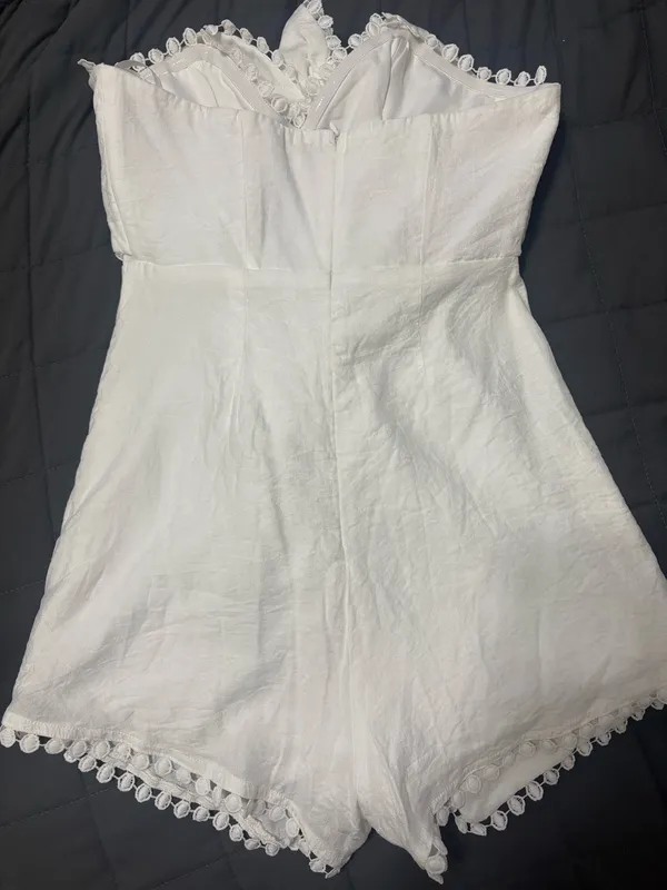 White romper dress Size M - Image 4