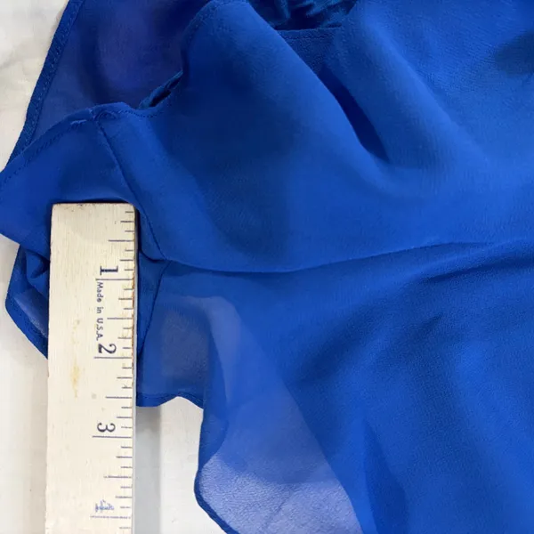 The Hanger Boho Blue Ruffle‎ Cold Shoulder Romper Strappy Back M Cottagecore - Image 9