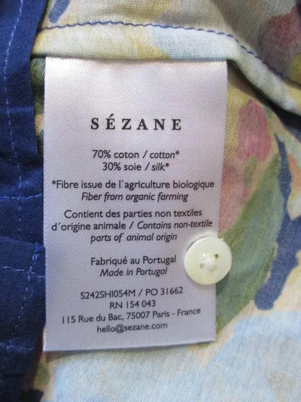 Sézane x Aimie Pierro NWT Shirt in Poetry Blue Floral Button Down Shirt 40 / 8 - Image 9