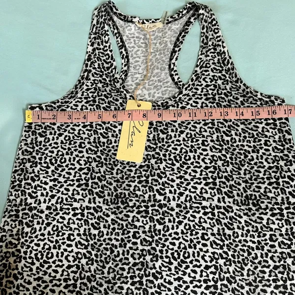 Elan cheetah print distressed tank top - Image 5