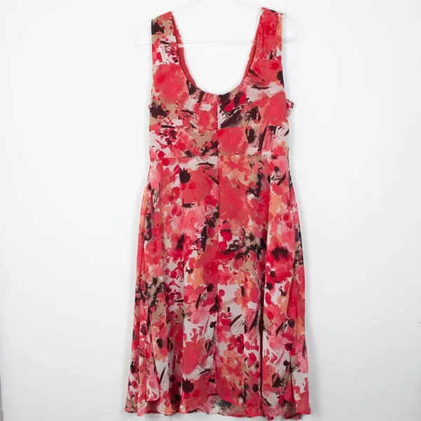 East 5th Womens Floral Babydoll Midi Dress Size 12‎ Sleeveless Artsy Y2K - Image 6