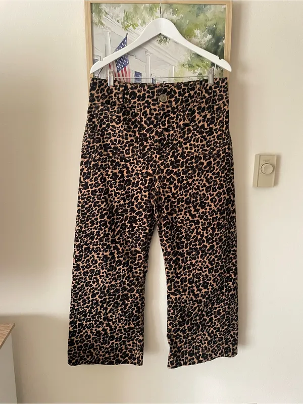 Anthropologie Maeve The Colette High-Rise Wide-Leg Leopard Pants 32 - Image 2