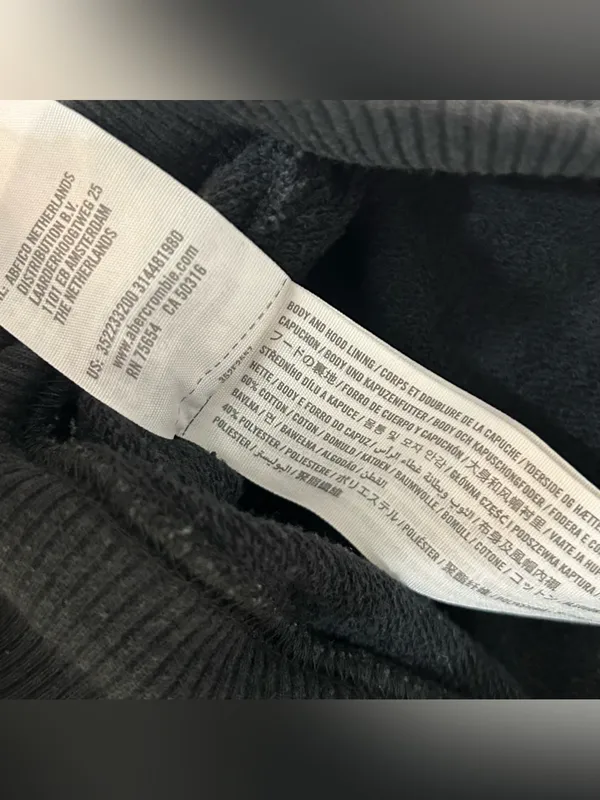 Hollister California Black Cropped Full Zip Up Hoodie Sweatshirt Women’s Size S - Image 6