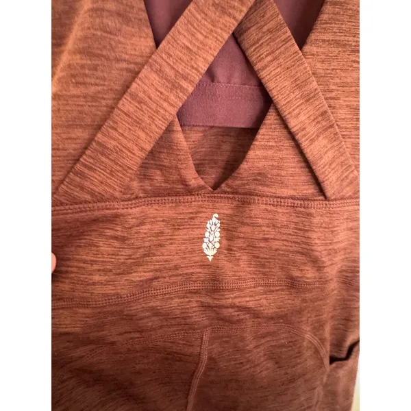 Free People FP Movement Releve brown‎ heathered jumpsuit size small - Image 4