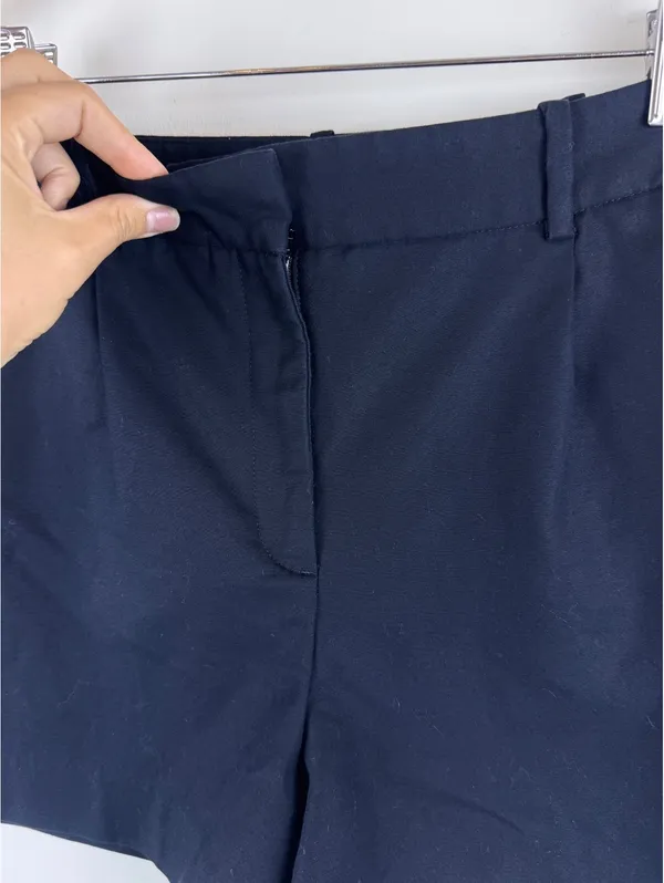 Zara Women’s Black High Waisted Tailored Shorts Size S Minimalist Office Chic - Image 12