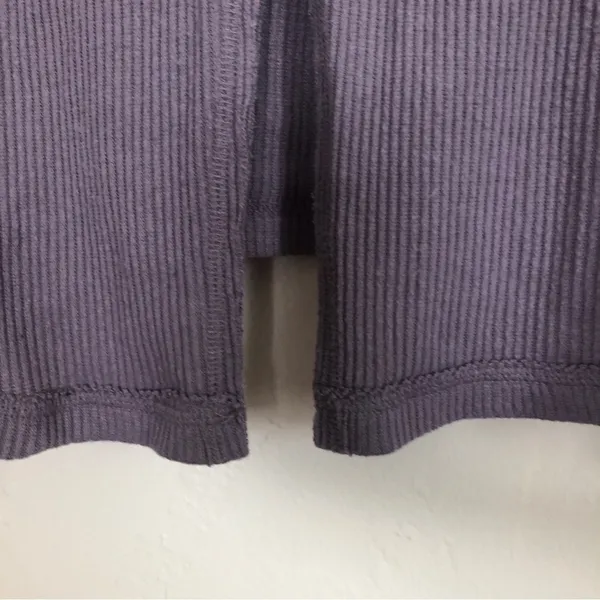 Free People We the Free Rib Purple Long Sleeve Cowl Split Back Sweater Small - Image 11