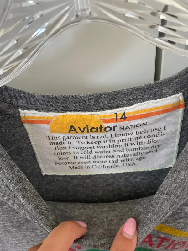 Aviator nation grey shirt - Image 3