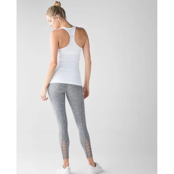 Lululemon Cool Racerback Tank Top White‎ Luon Yoga Workout Shirt Womens - Image 2