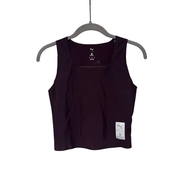 Puma Saysky Purple Sleeveless Athletic Crop Top XS - Image 3