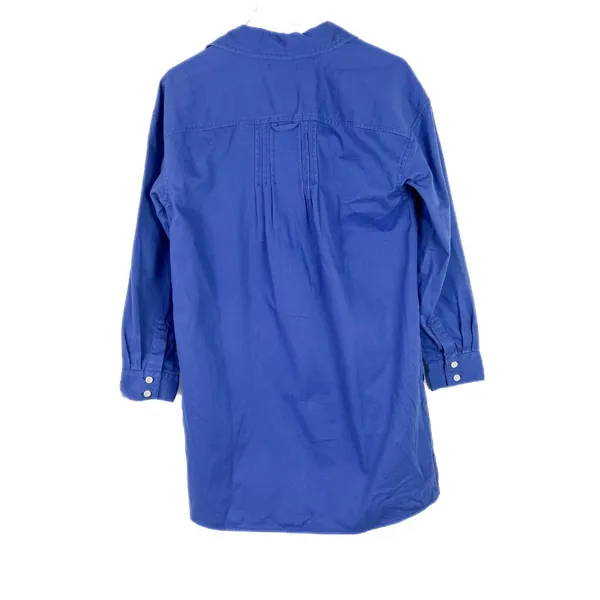 NWT Madewell Mini Shirtdress in Regenerative Chino Long Sleeve Blue Size Small S - Image 10