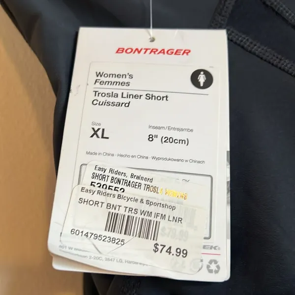 Bontrager trosla liner bike short womens XL with 8” inseam - Image 2
