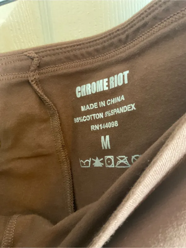 NWT Skort Chrome Riot Brown Lace Trim Skort Size M – Soft & Stretchy - Image 5