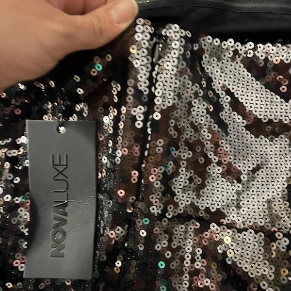 Nova Deluxe LG sequin silk tubeless dress - Image 6