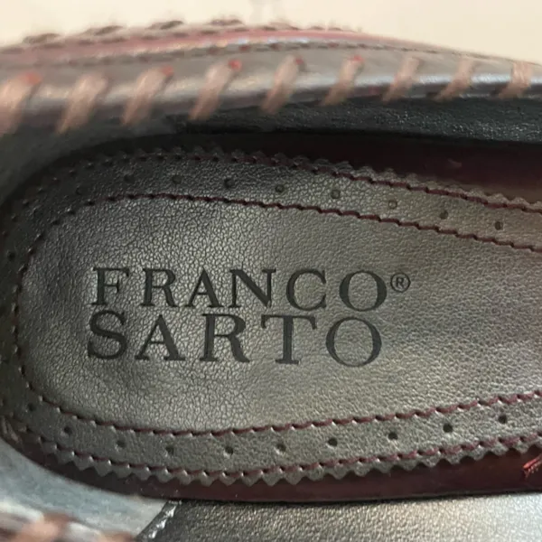 Franco Sarto Burgundy Talento Heels Pattern Details Classic - size 7 - Image 7