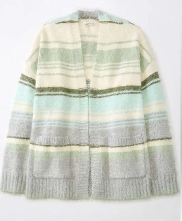 American Eagle Whoa So Cozy Waffle V- Neck knit cardigan; size XL; Like New! - Image 3