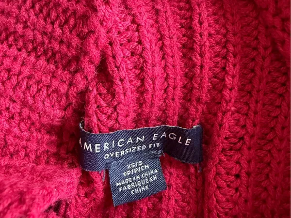 American Eagle oversize knit mock neck sweater fall back to school holidays - Image 5