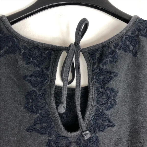 Anthro Saturday Sunday‎ grey embroidered dress small - Image 5