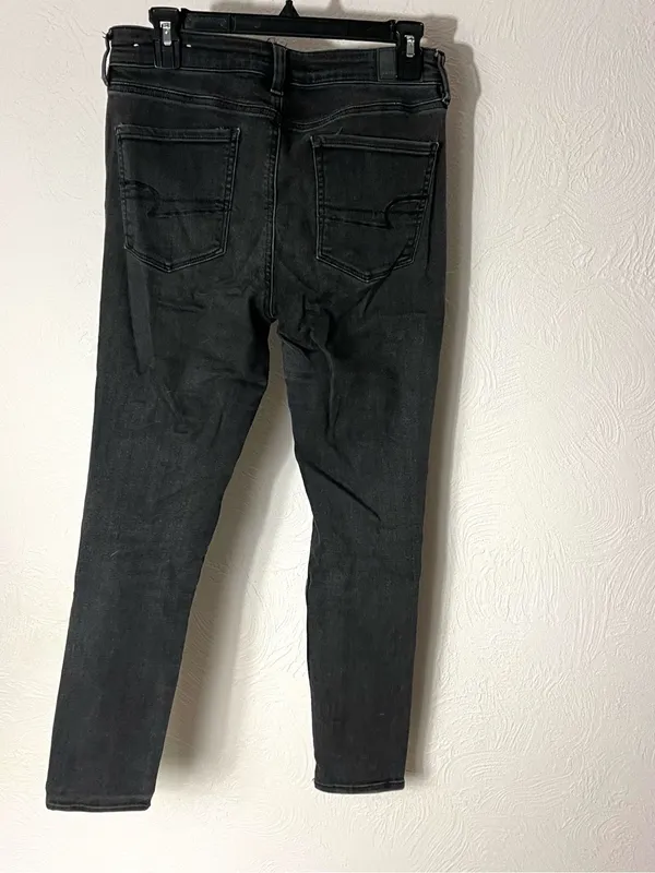 American Eagle Outfitters Black Distressed High-Rise Jegging Jeans - Image 2
