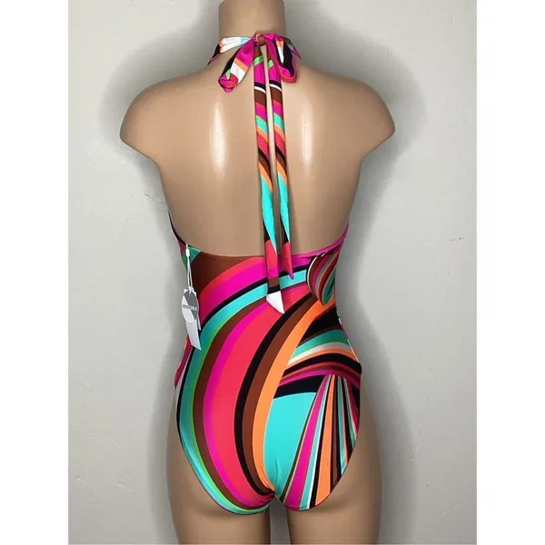 New. Trina Turk plunge reversible swimsuit. 14. Retails $172 - Image 6