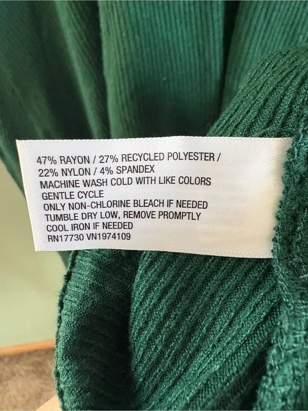 a new day Dark Green Long Sleeve V-Neck Maxi Dress - Image 3