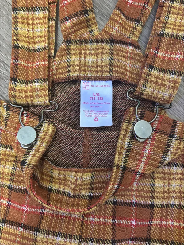 No Boundaries Plaid overall dress - Image 2