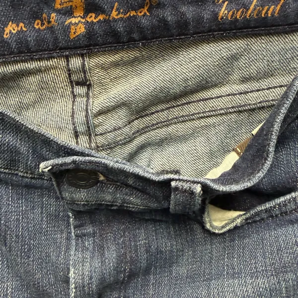 7 for all Mankind Bootcut Flared Jeans Women Size 26 Blue Distressed+Stretch - Image 7