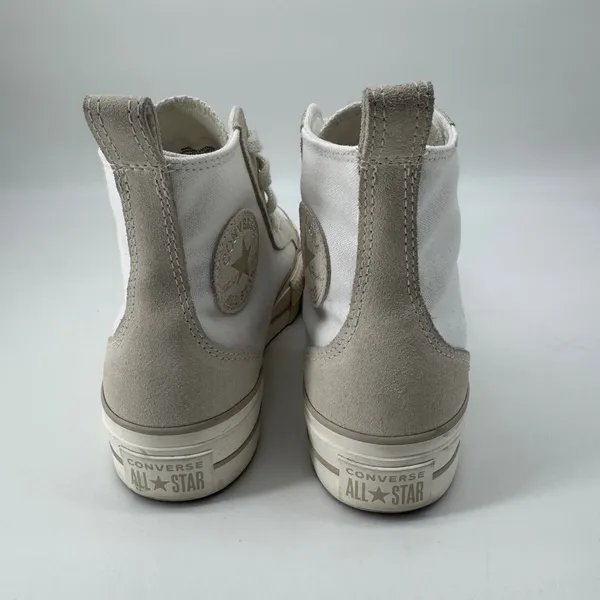 Converse Chuck Taylor All Star Lift High Top Womens 8 Canvas Suede Neutral Clean - Image 4