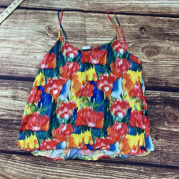 Merona Women's Top Size XL Vibrant Floral Sleeveless String Top - Image 2
