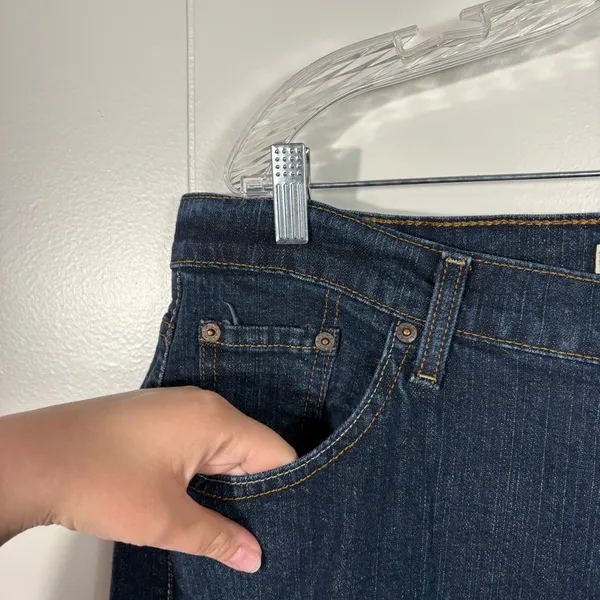 Levi's 529 Dark Wash Curvy Bootcut Stretch Denim Jeans Plus Size 16 Misses 16M - Image 2