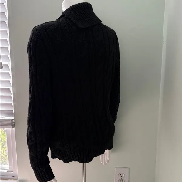 Ralph Lauren Black Cable Knit Sweater - Image 3