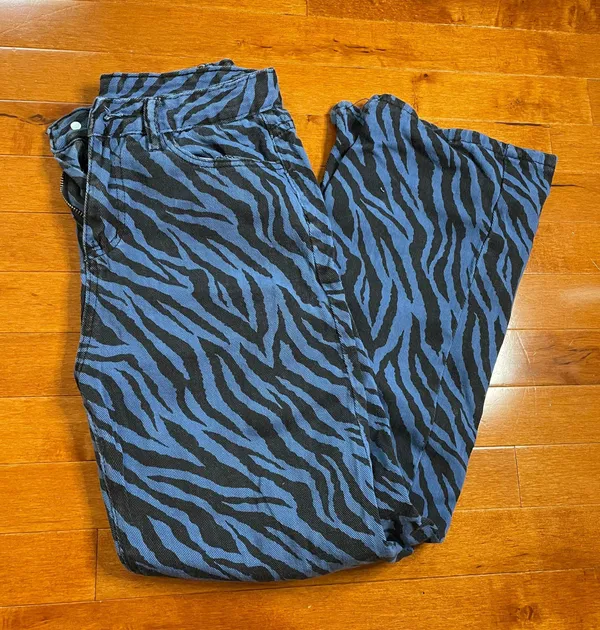 Boutique Straight Leg Zebra Jeans - Image 2