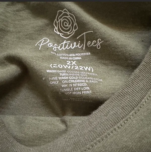 PositiviTees Olive Green Babes Support Babes Graphic T-shirt - Image 3