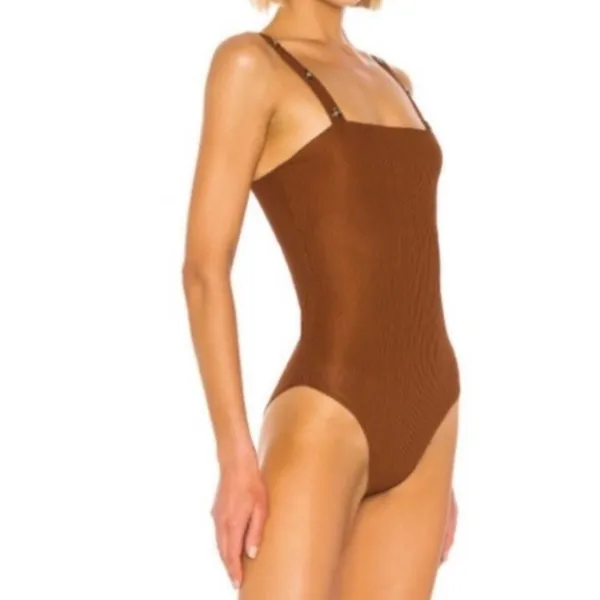 The East Order Bodysuit Ribbed Cocoa - Image 3