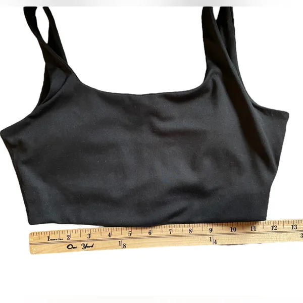 MADEWELL Black Stretch Knit Elastic Band Sports Bra - Size Small - Image 10