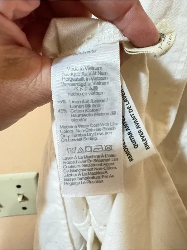 Madewell Linen Blend White Midi Dress - Image 11