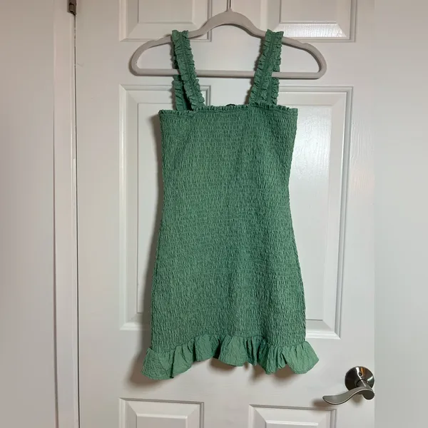 Zara Mint Green Ruffle Mini‎ Dress Size Small - Image 5