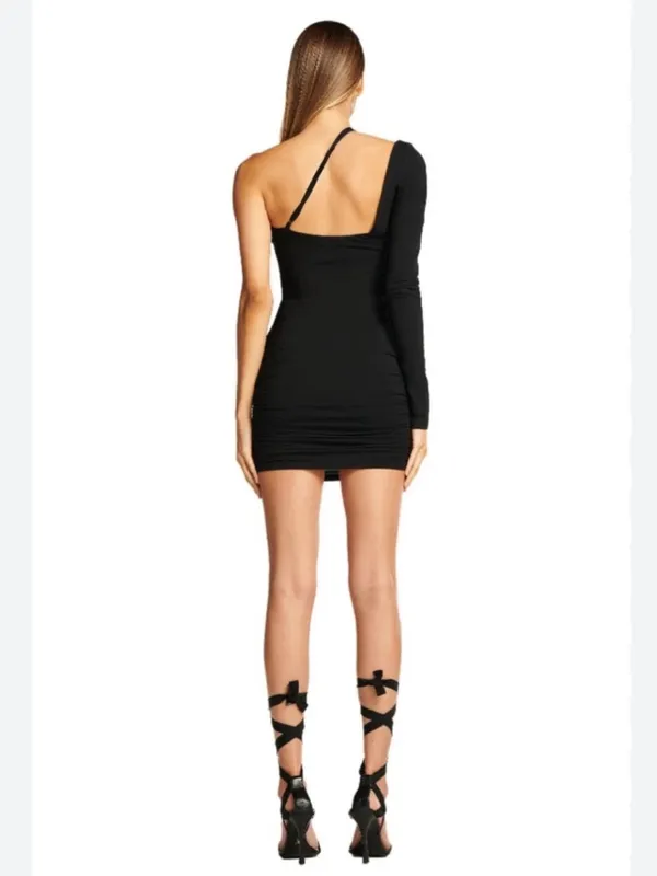 I.AM.GIA Silene One Shoulder Cut Out Ring Detail Bodycon Mini Dress in Black S - Image 4