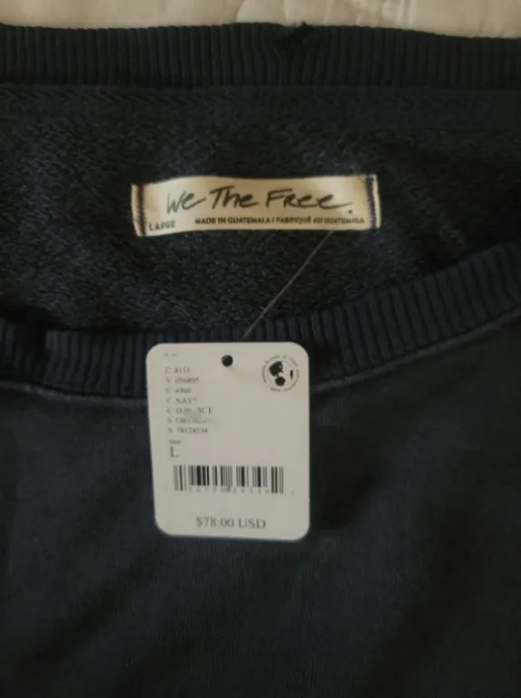 We The Free Camden Sweatshirt, NEW, Large - Image 5