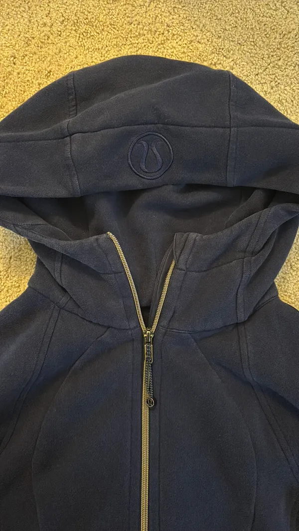Lululemon Navy Full-Zip Scuba Hoodie - Image 2