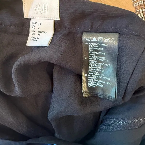 H&M Elegent Black Chiffon Skirt 6 - Image 3