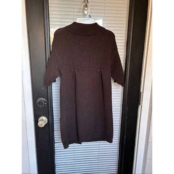 Vince Brown Wool Blend Sweater Cardigan Dress Button Front Brown Size S Lagenloo - Image 6