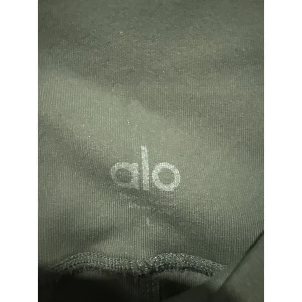 Alo Yoga Womens Full Length Moto High Rise Leggings Pants Sz L Green Mesh Panel - Image 4
