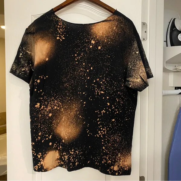 MAKE Womens Tee T Shirt XL 46” Bad Moms Club Black & Beige Distressed READ - Image 5